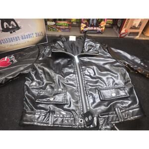 Chucky Child’s Play Kids Faux Leather Jacket Youth Medium Horror Costume Black